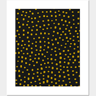 Mustard Yellow Spotty Polka dot Posters and Art